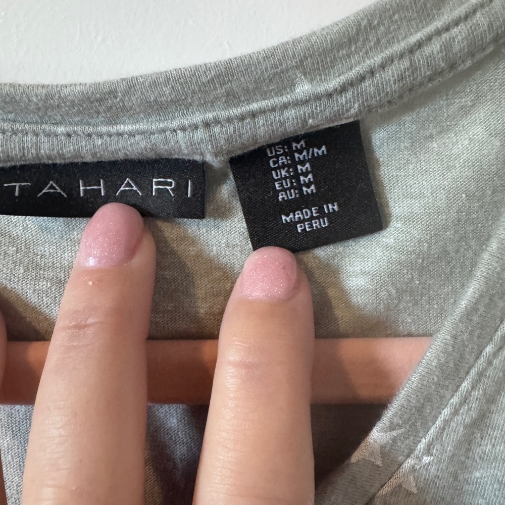 Tahari Green Star-Patterned Sleeveless Top Size Mwdium - Picture 2 of 3